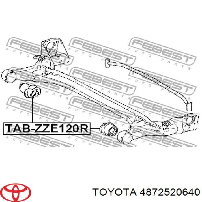 Сайлентблок задней балки (подрамника) 4872520640 Toyota