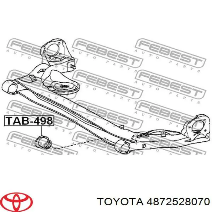 4872528070 Toyota сайлентблок задней балки (подрамника)