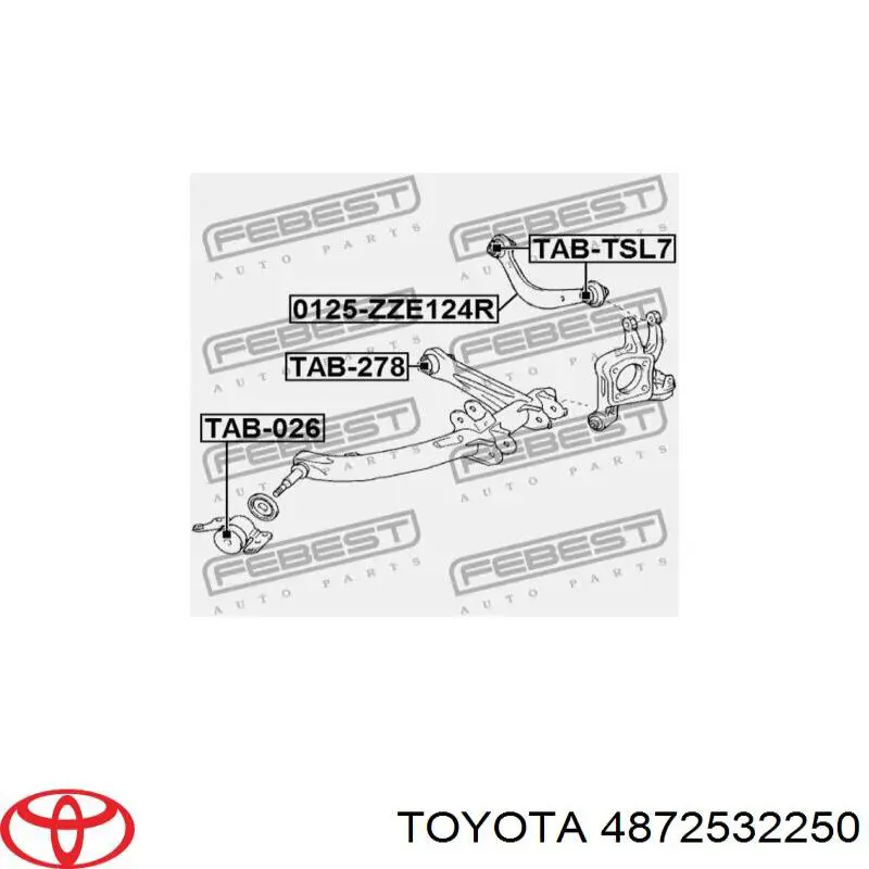 4872532250 Toyota сайлентблок заднего нижнего рычага
