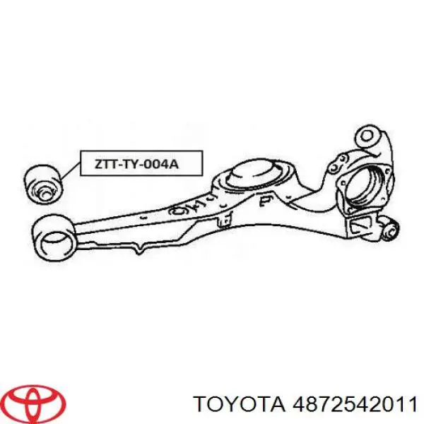 Сайлентблок заднего продольного нижнего рычага Toyota 4872542011