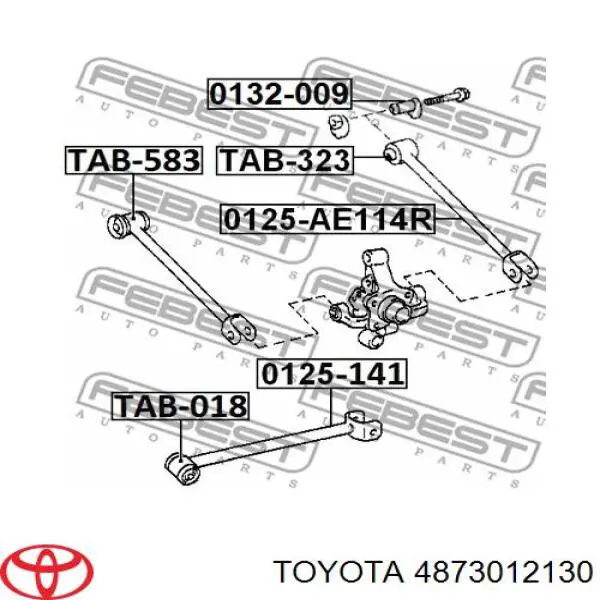 Тяга поперечная задней подвески 4873012130 Toyota