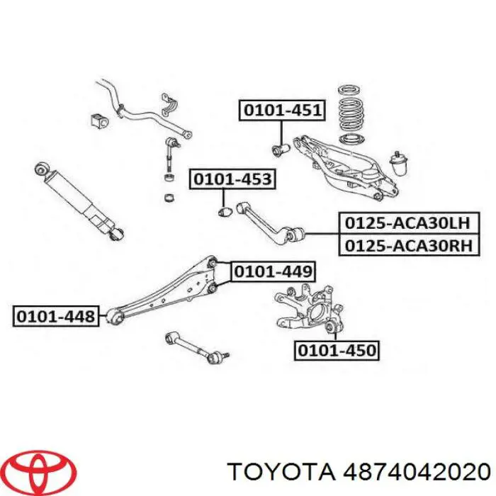 Балансир задний левый Toyota 487400R030