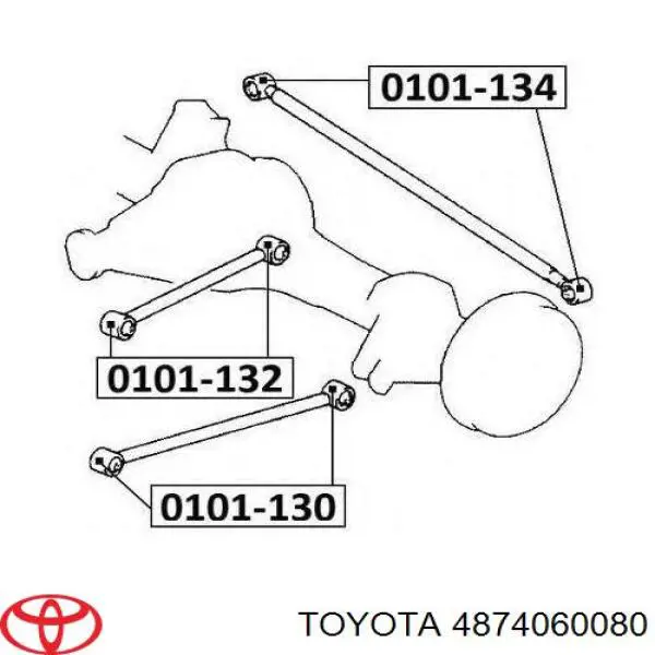 Штанга реактивна 4874060080 Toyota