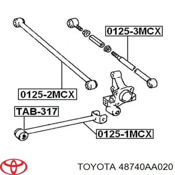 Тяга поперечная задней подвески 48740AA020 Toyota