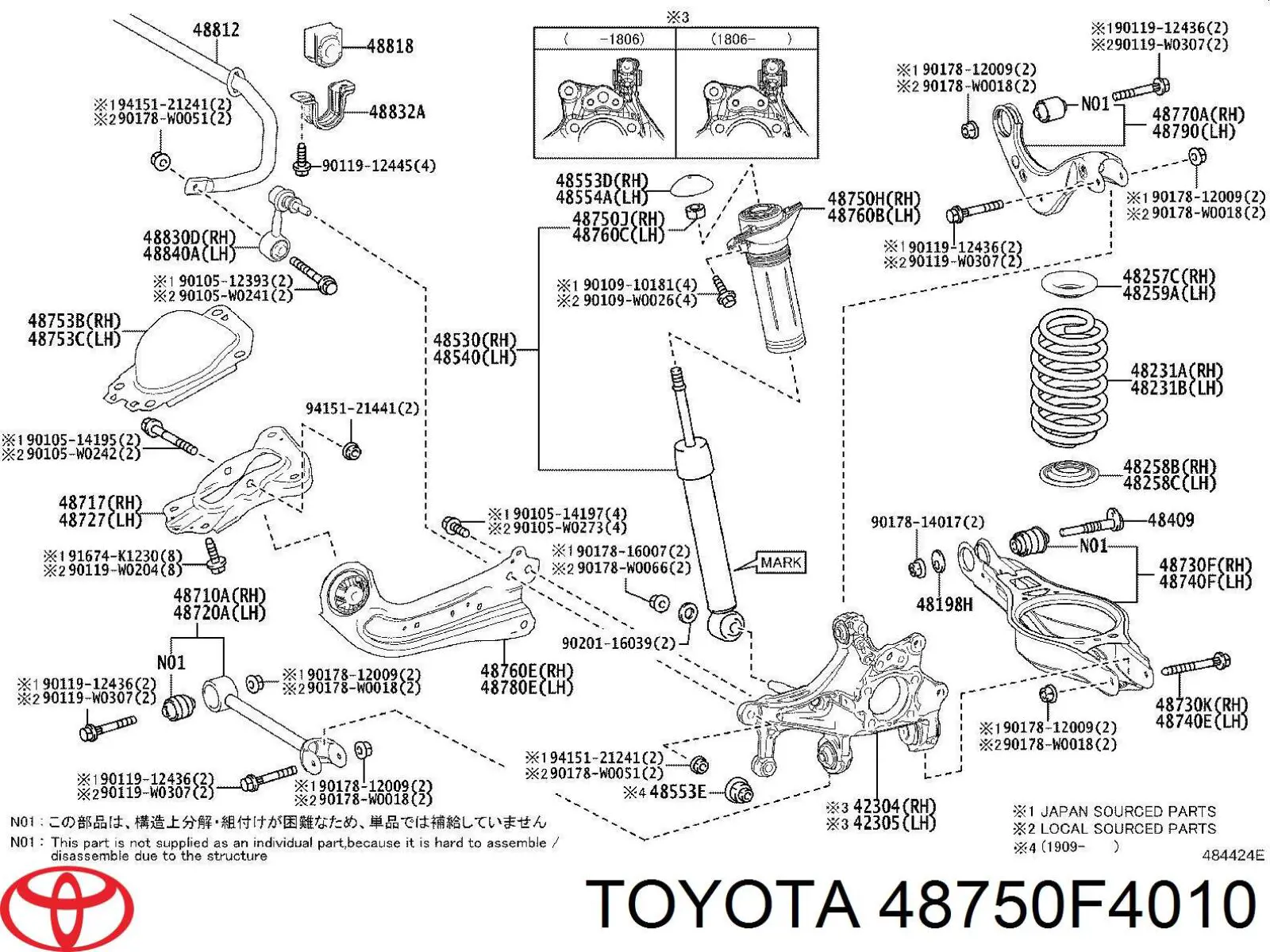 48750F4010 Toyota 