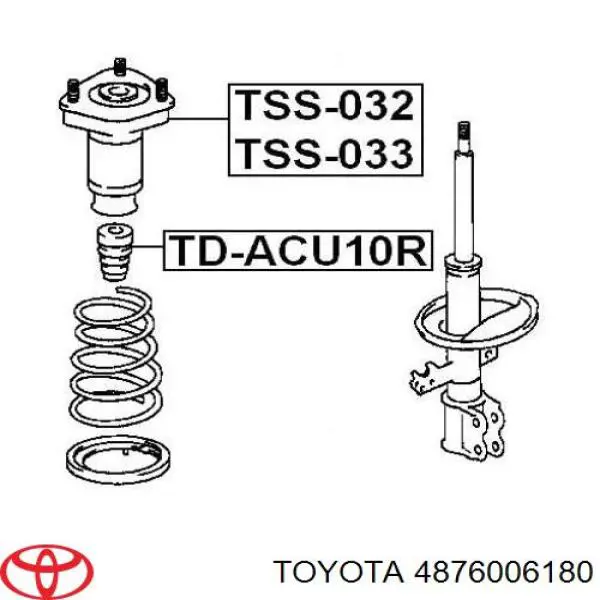 Подушка амортизатора заднего, левого Toyota 4876006180 цена, от 25.40 USD