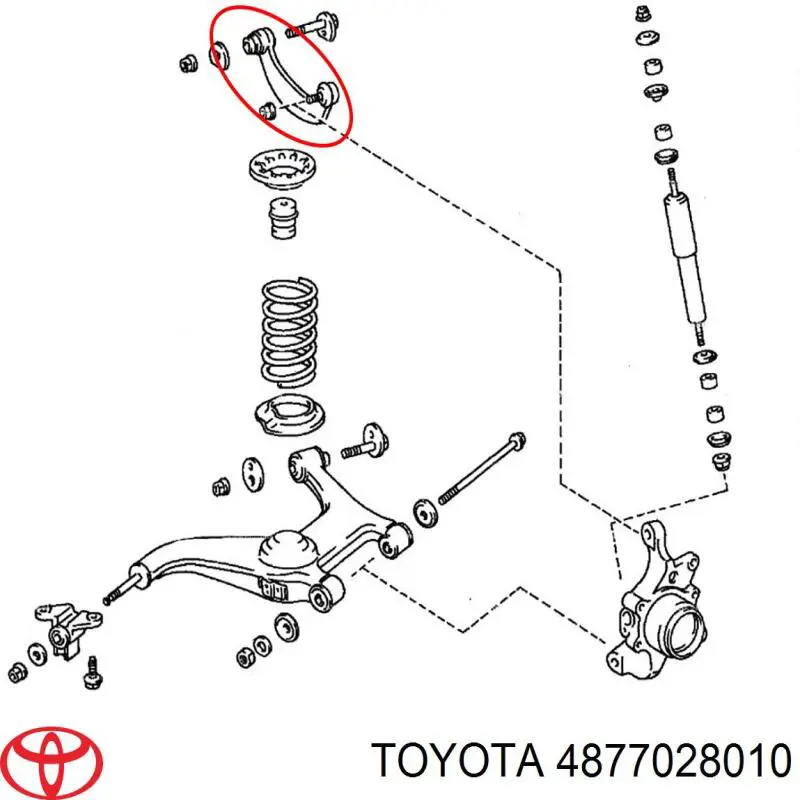 Тяга поперечная задней подвески 4877028010 Toyota