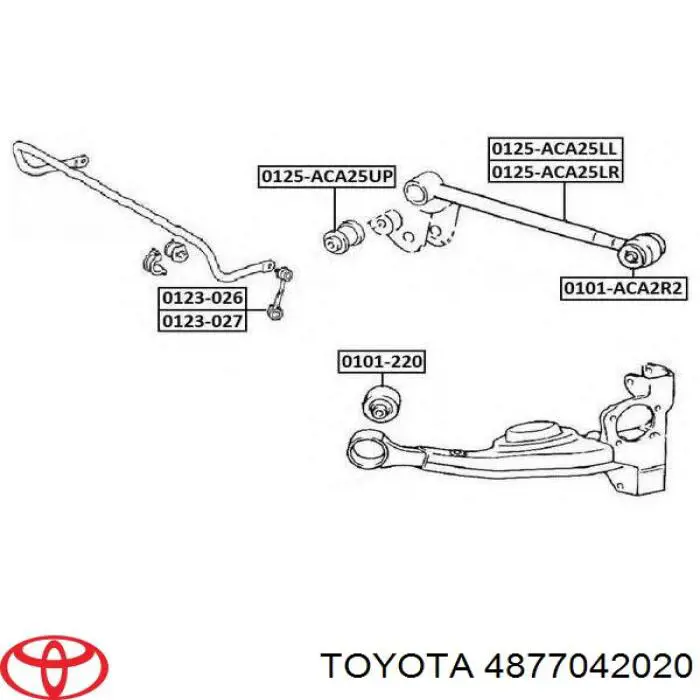 Купить 4877042020 Toyota Поперечный рычаг задней подвески
