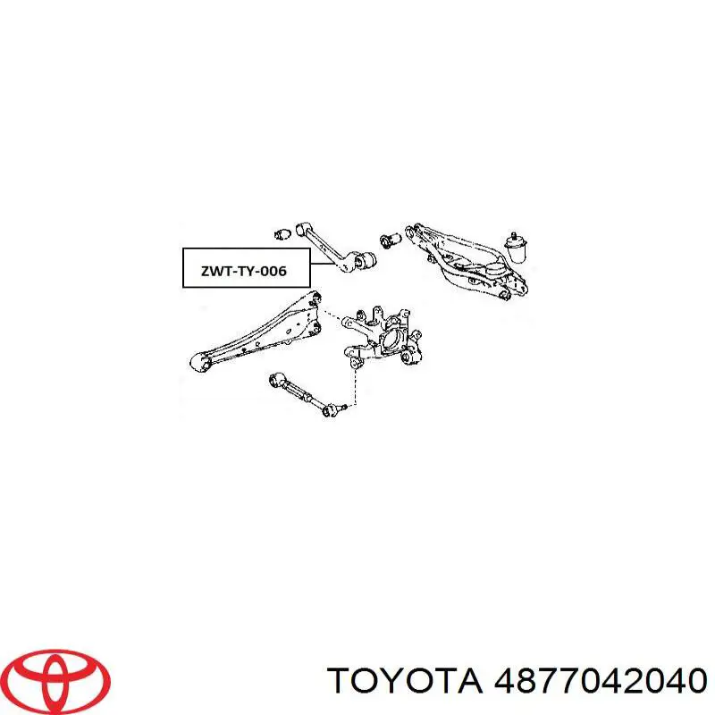 4877042040 Toyota Верхний рычаг задней подвески правый