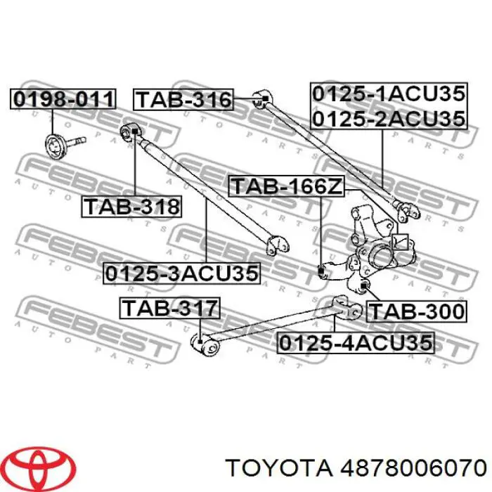 4878006070 Toyota тяга продольная задней подвески