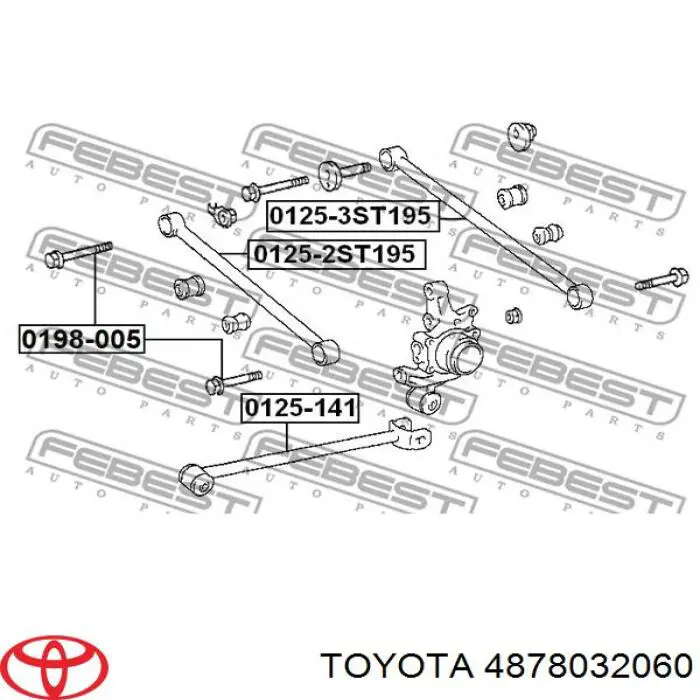 Купить 4878032060 Toyota Нижний продольный рычаг