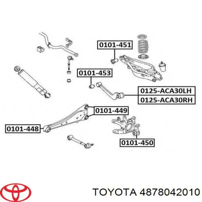 Рычаг/тяга задней подвески продольный нижний, левый Kavo Parts SCA9366