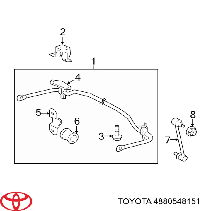 4880548151 Toyota Стабилизатор задней балки