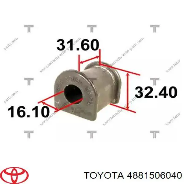 Втулка переднего стабилизатора 4881506040 Toyota