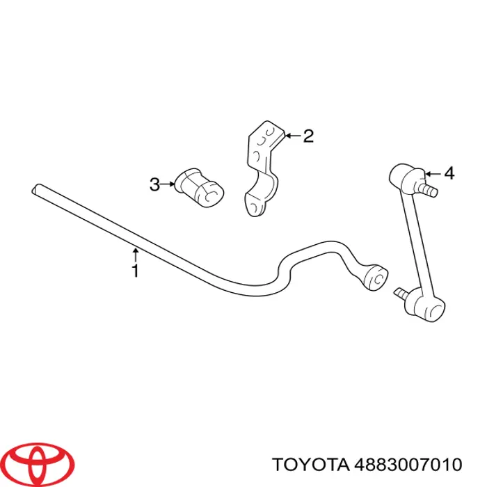 Стойка стабилизатора заднего 4883007010 Toyota