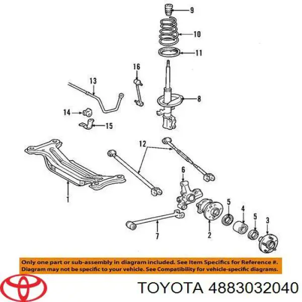 Стойка заднего стабилизатора 4883032040 Toyota