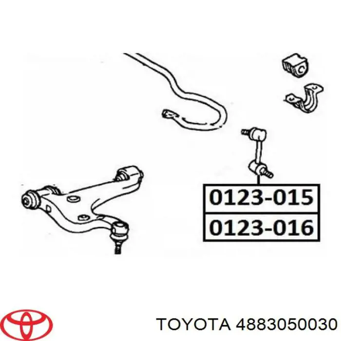 Стойка стабилизатора задняя правая Toyota 4883050030 цена, от 69.23 USD
