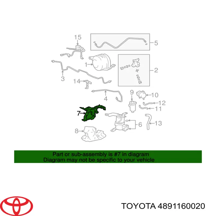 4891160020 Toyota consola do compressor de bombeio pneumático (de amortecedores)
