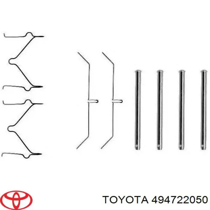 Комплект пружинок крепления дисковых колодок задних Toyota 494722050 цена, от 9.31 USD