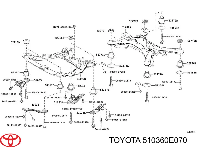  510360E070 Toyota