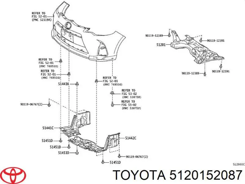 Купить 5120152087 Toyota Поперечина передней подвески