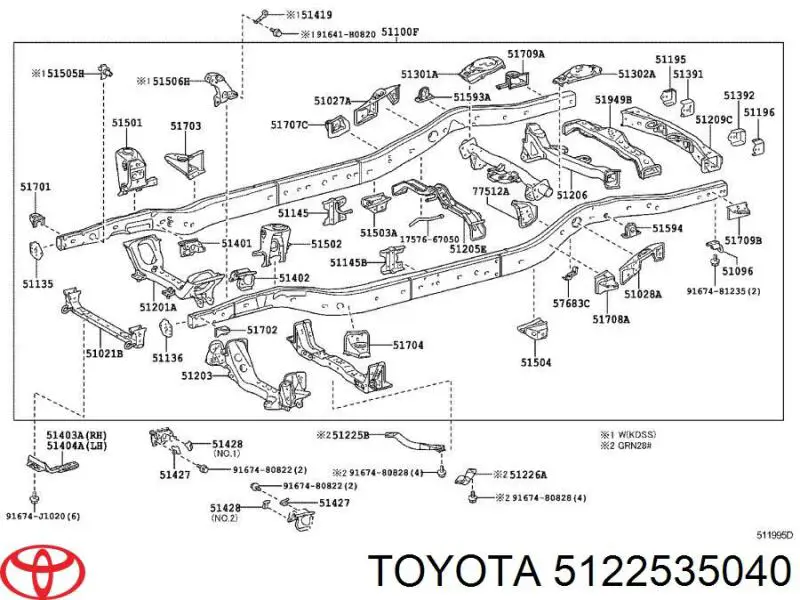 Купить 5122535040 Toyota 