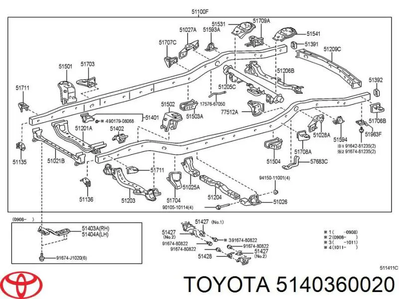 5140360020 Toyota 