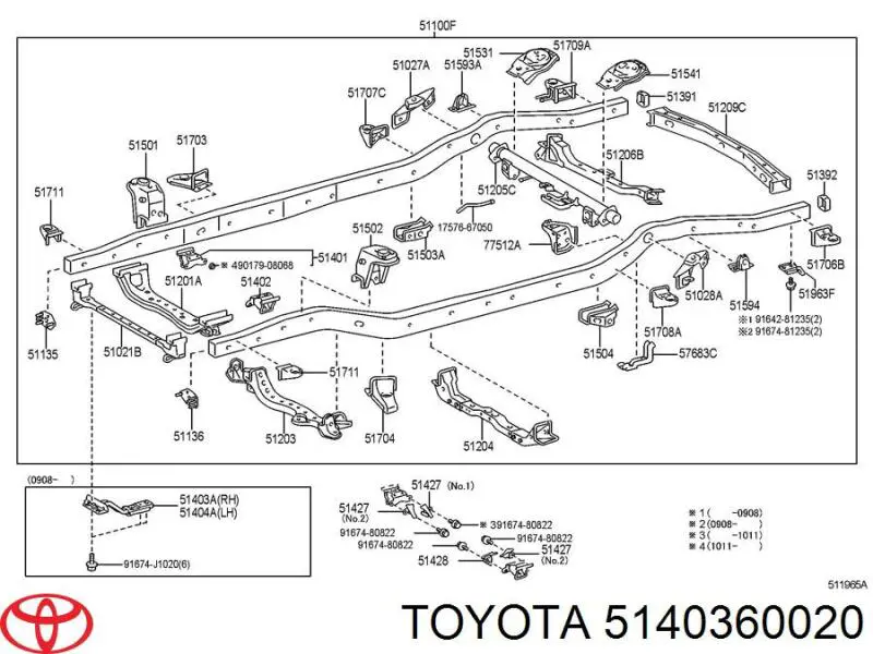  Toyota 5140360020 цена, от 120.89 USD