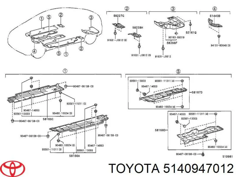 5140947012 Toyota 