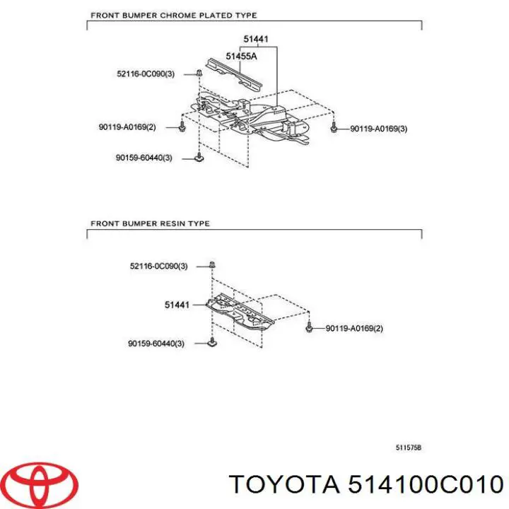 Защита двигателя 514100C010 Toyota