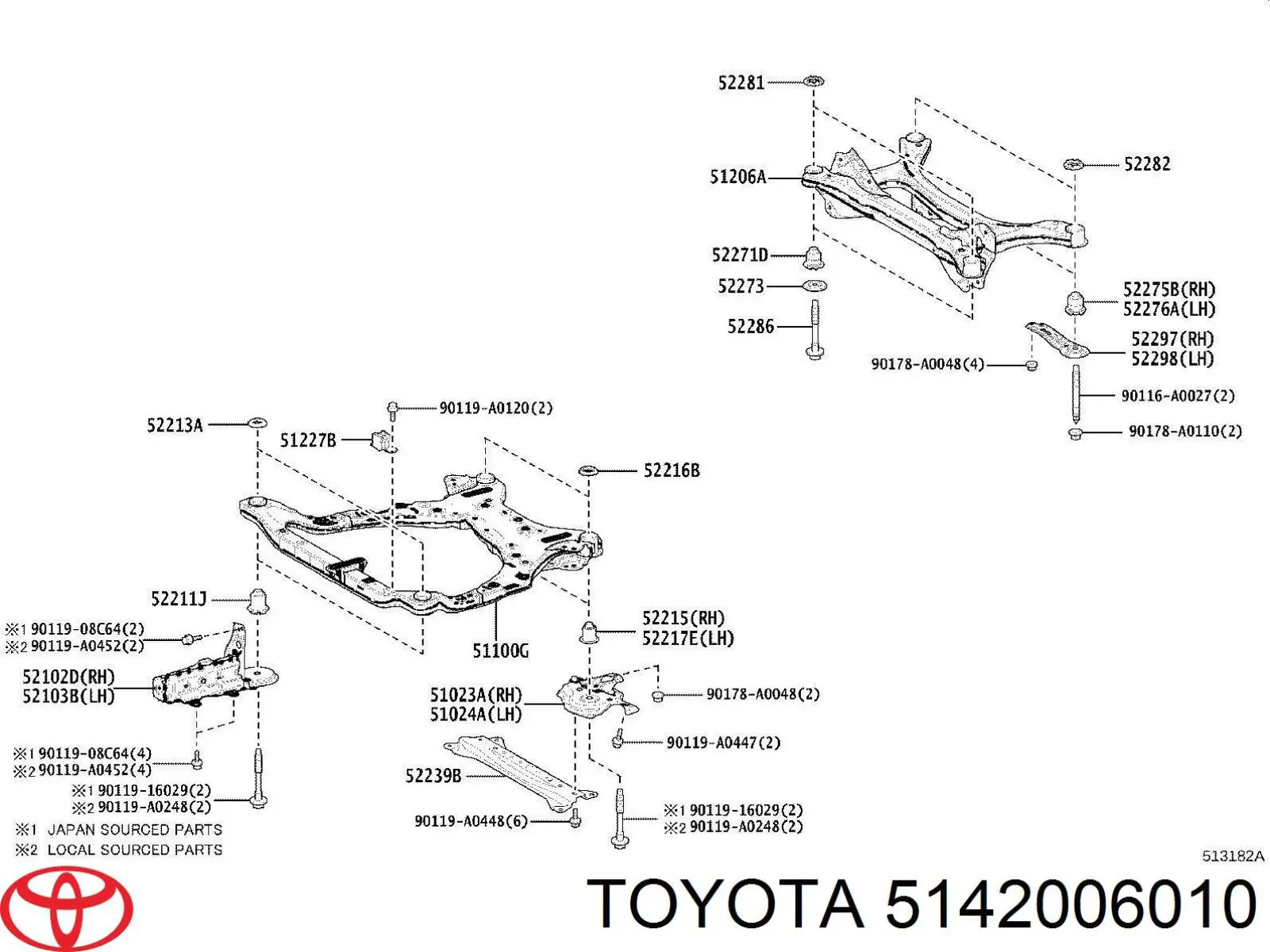 5142006010 Toyota proteção de motor, de panela (da seção de motor)