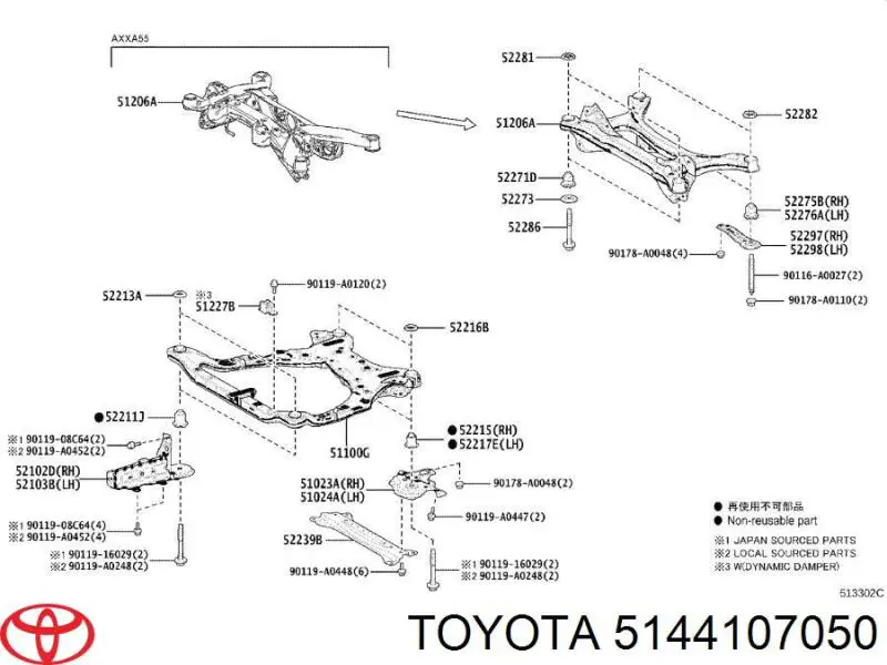 5144107050 Toyota 