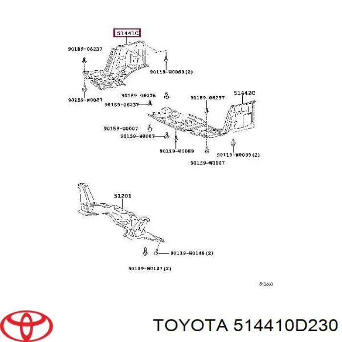 Proteção de motor direito para Toyota Yaris (P13)