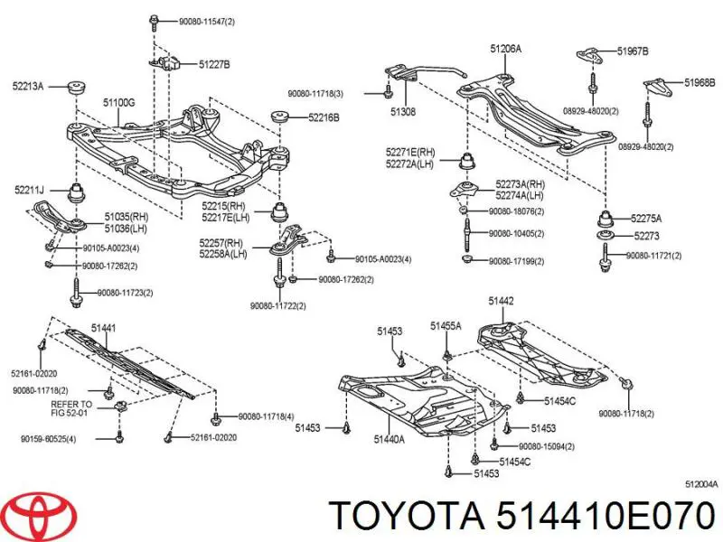  Toyota 514410E070 цена, от 158.28 USD