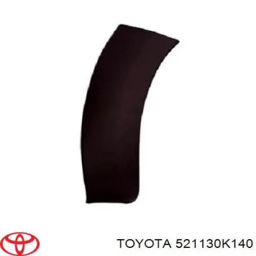 521130K140 Toyota placa sobreposta esquerda do pára-choque dianteiro