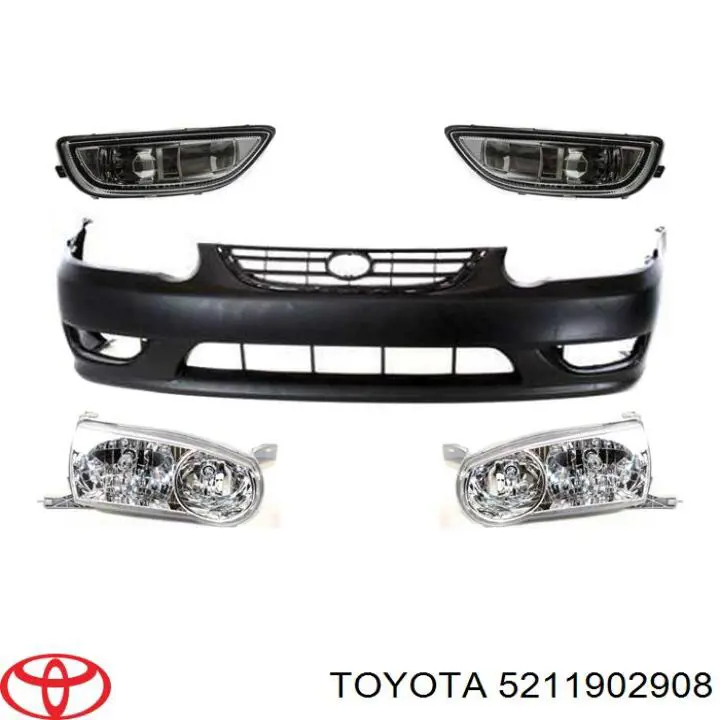  Передний бампер Toyota Corolla 