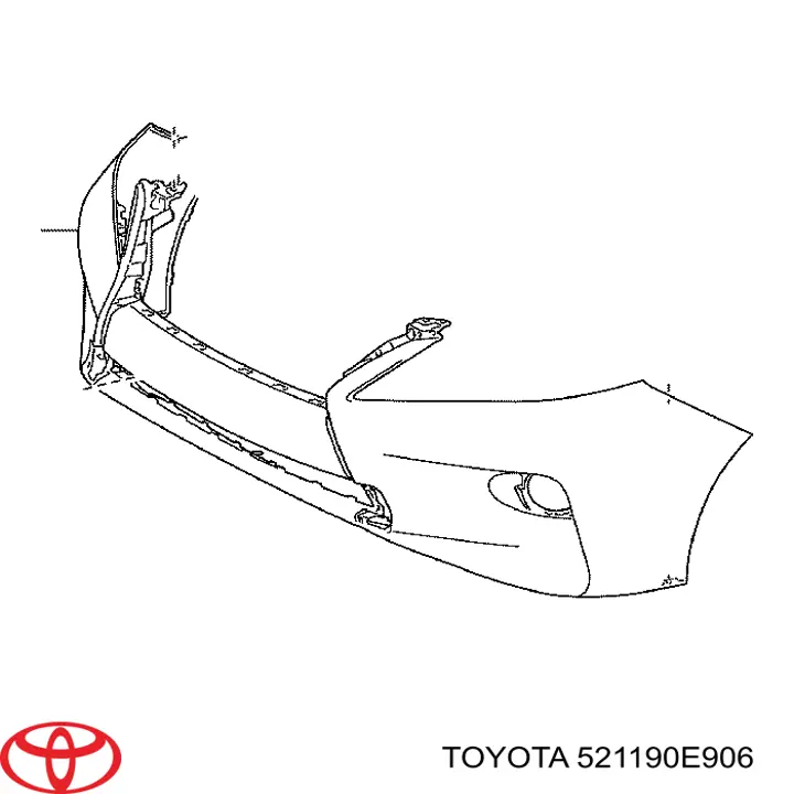 Купить 521190E906 Toyota Буфер (бампер) передний