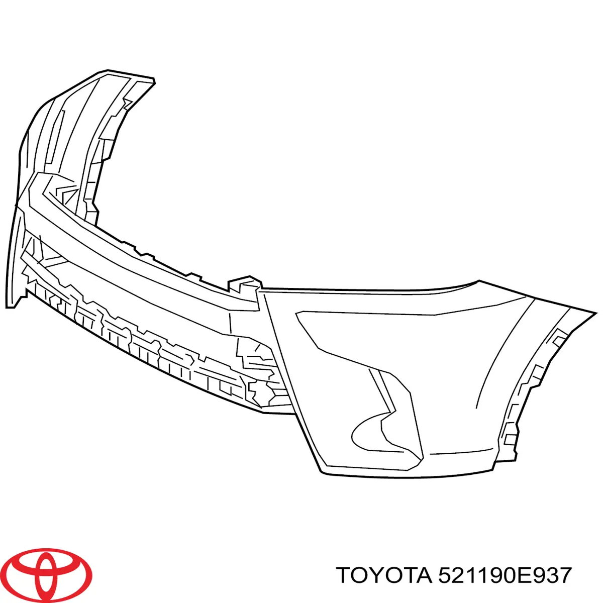 Передний бампер на Toyota Highlander U50