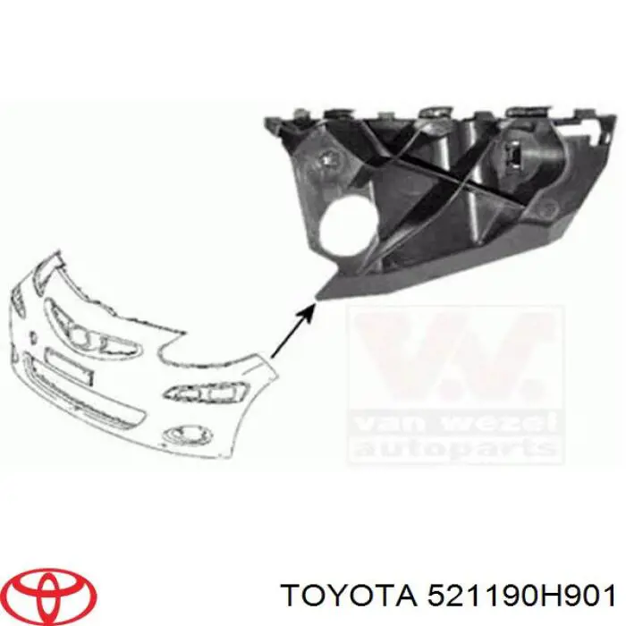 Купить 521190H901 Toyota Буфер (бампер) передний