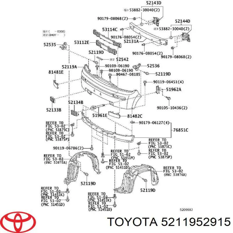 Pára-choque dianteiro para Toyota Scion 