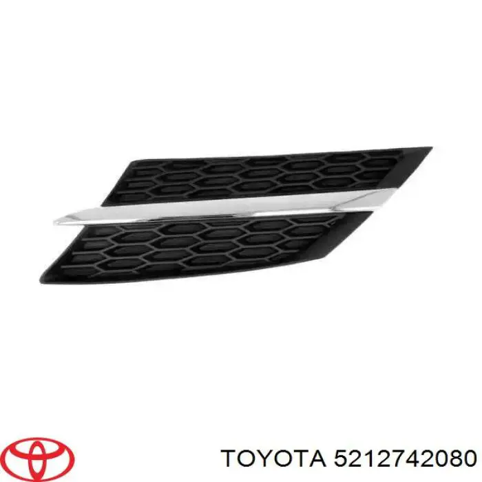 Решетка бампера переднего правая 5212742080 Toyota