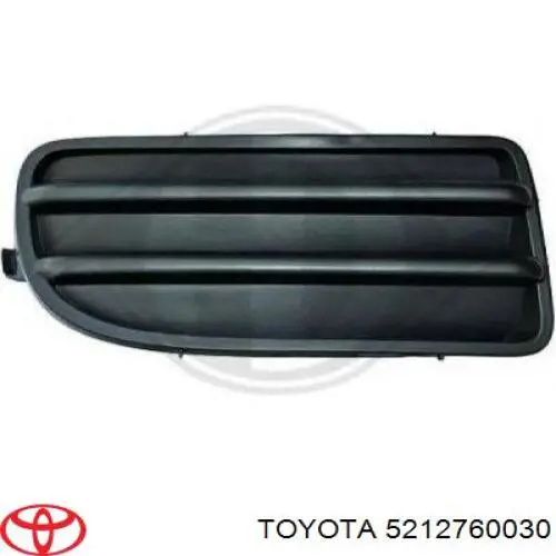 Заглушка (решетка) противотуманных фар бампера переднего правая на Toyota Land Cruiser 100 