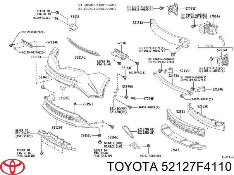 52127F4110 Toyota 