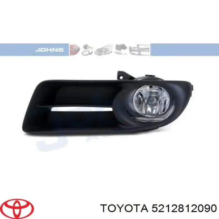 5212812090 Toyota заглушка (решетка противотуманных фар бампера переднего левая)
