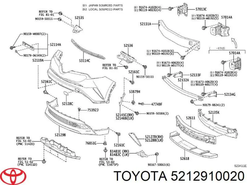 5212910020 Toyota 