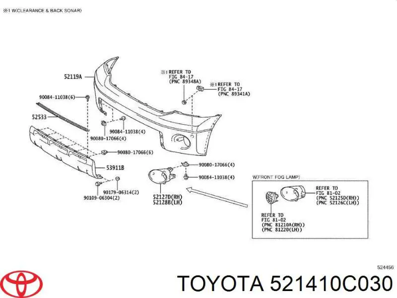  Toyota 521410C030 цена, от 111.08 USD