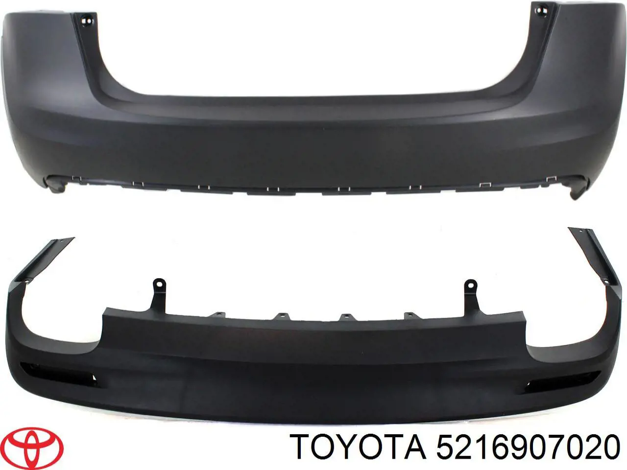 5216907020 Toyota pára-choque traseiro, parte inferior