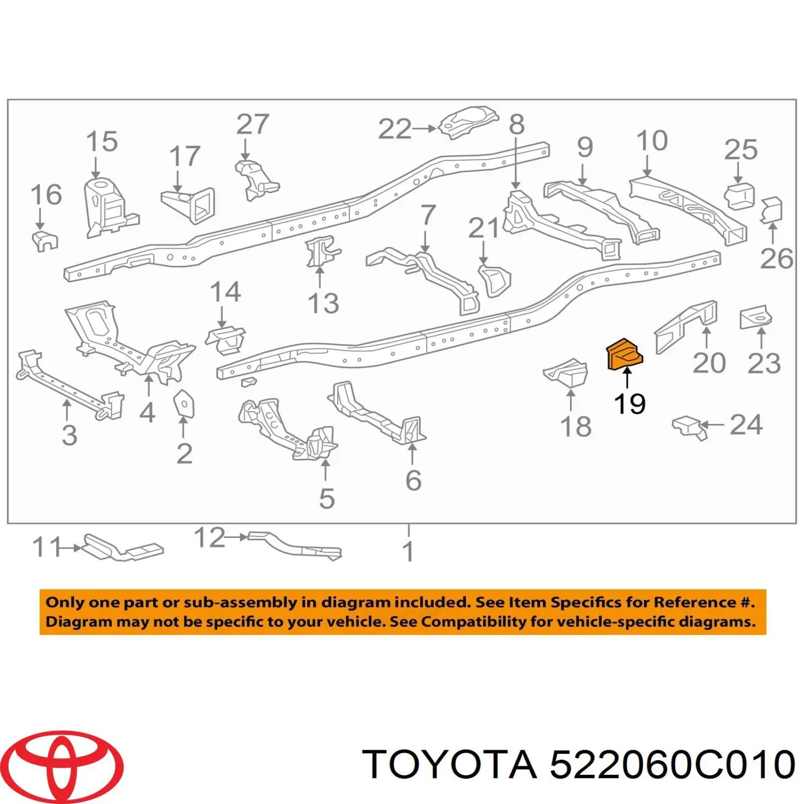  Toyota 522060C010 цена, от 42.68 USD