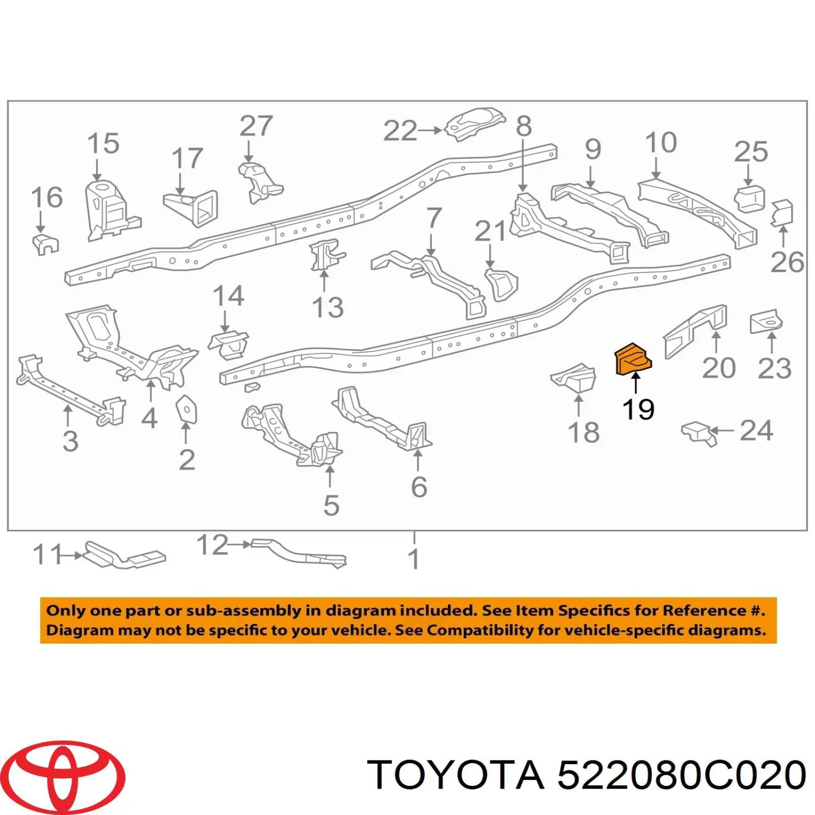  Toyota 522080C020 цена, от 27.26 USD