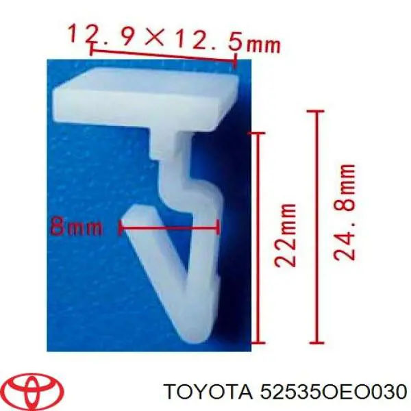 Пистон крепления переднего бампера 5253528020 Toyota